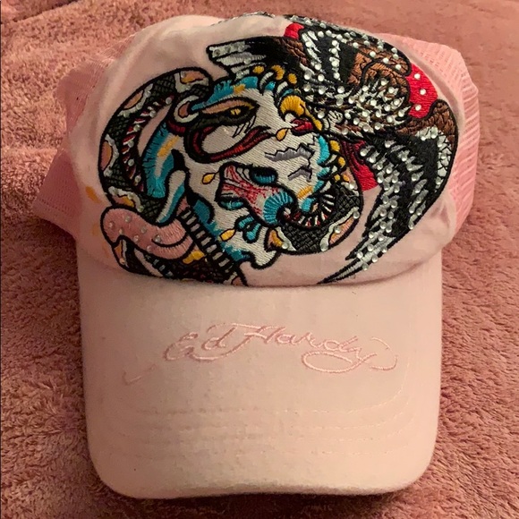 Ed Hardy Accessories - Vintage Pink Ed Hardy Hat